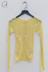 BASERANGE AROOSTAKEN long-sleeved T-shirt BAS-TOARL-CG-SU24-ONE YELLOW